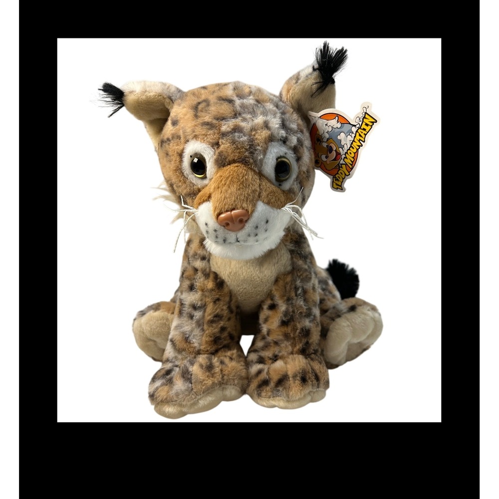 Teddy Mountain Bob the Big Cat 16 Inch Spotted Leopard Lynx Plush Toy 650 NWT